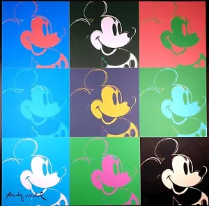 Litografía firmada por Andy Warhol, Mickey Mouse - Imagen 1 de 6