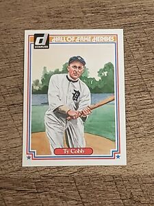 1983 Donruss Hall of Fame Heroes Ty Cobb #1 Detroit Tigers Baseball Card HOF