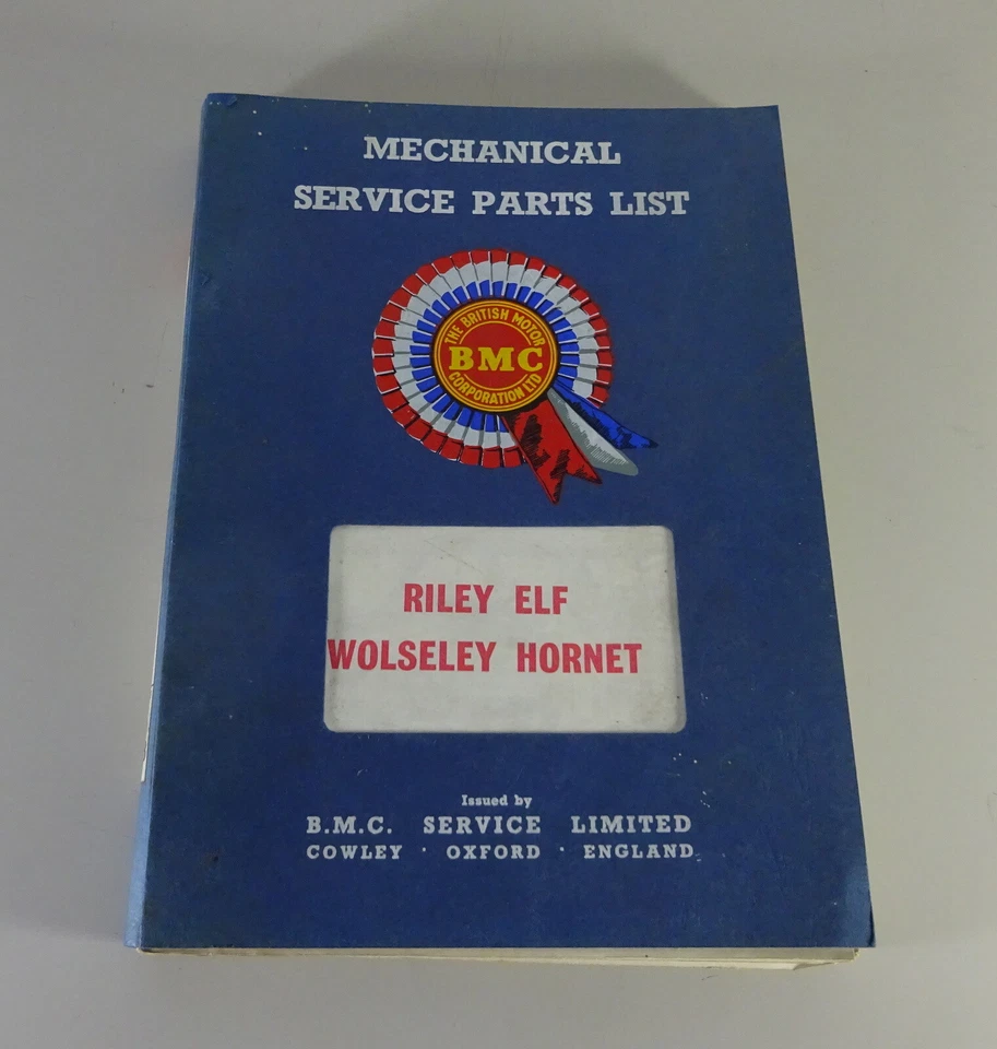 Catálogo de Piezas / Regiones List BMC Riley Elf / Wolseley Hornet Mk.I Mecánico - Imagen 1 de 4