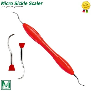 Dental Micro Sickle Scaler Silicone Handle Periodontal Calculus Remover - Picture 1 of 5
