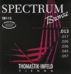 Cuerdas de guitarra acústica Thomastik Infeld SB113 espectro bronce medidores 13-57 - Imagen 1 de 1