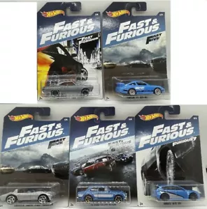 LOT of 5 Hot Wheels 2017 Fast & the Furious Porsche Corvette Escort WRX #34568 - Picture 1 of 7