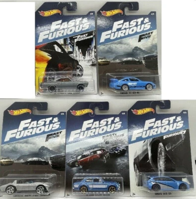 LOTE de 5 Hot Wheels 2017 Fast & the Furious Porsche Corvette Escort WRX #34568 Foto 1 de 4