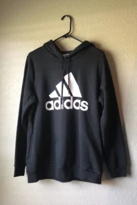New Adidas Sweatshirt Women’s Black Pullover Hoodie Athletic Activewear Size 1X - Picture 1 of 12