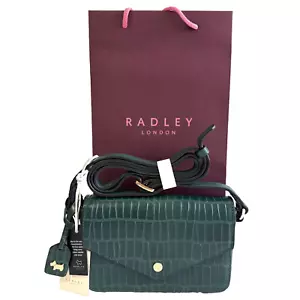 RADLEY Eltham Mews Green Leather Small Crossbody Bag In Bag - Neu - UVP 179£ - Bild 1 von 7
