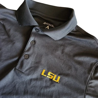 Louisiana State LSU Collared Polo Shirt Mens Small Gray - Image 1 of 4