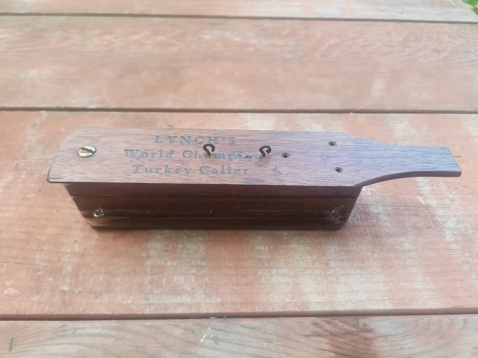 De colección Lynch Campeón del Mundo Turkey Call, Modelo 102, 1958 Liberty Miss., 3 Agujeros Foto 1 de 4