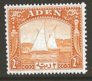 ADEN (23-2326) 1937 DHOWS SG10 YELLOW KEY VALUE FINE MM / MH - Picture 1 of 1