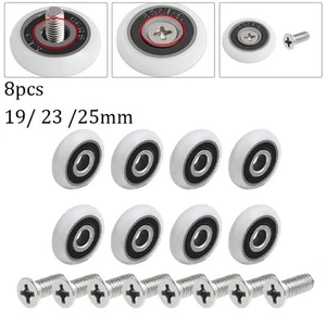 8X Replacement Shower-Door Roller Runner Wheels 19/23/25mm Wheel Diameter - Picture 1 of 49