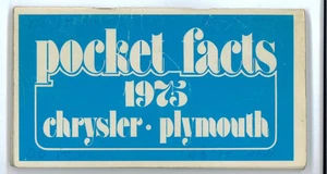 1975 Pocket Facts Chrysler Plymouth - Picture 1 of 6