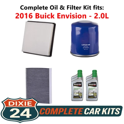 Fits: 2016 Buick Envision 2.0L Complete Air, Oil & Cabin Filter Kit (5W-30) Foto 1 de 4