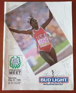 IAAF MOBIL GRAND PRIX PREMIERE MEET SAN JOSE CALIFORNIA MAY 25, 1985 AUTOGRAPHED - Picture 1 of 6