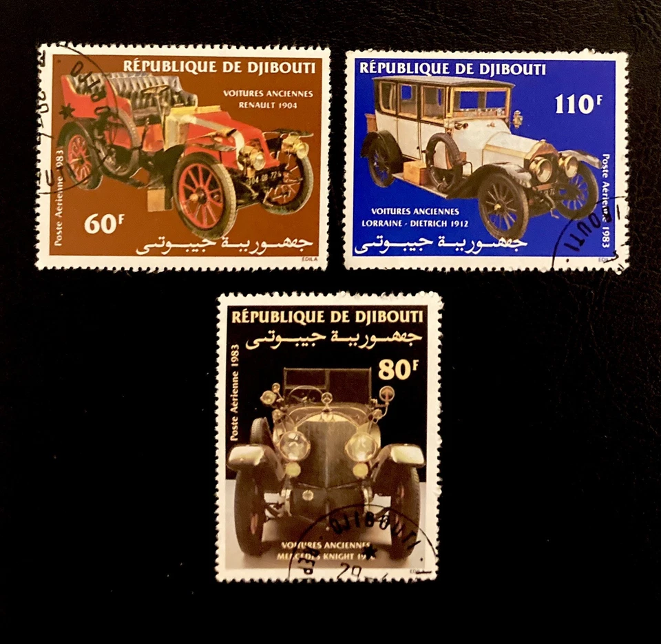 Primeros coches DJIBOUTI 1983. Juego de 3. VF/XF USADO/CTO SG886/888. Foto 1 de 1