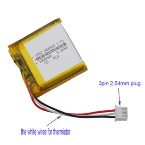 3,7 V 1800mAh Ersatz Li Akku 804040 LiPo Thermistor JST 3-polig 2,54 mm Stecker - Bild 1 von 3
