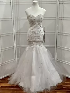 Dazzling Mermaid Wedding Dress Size 4 - Picture 1 of 8
