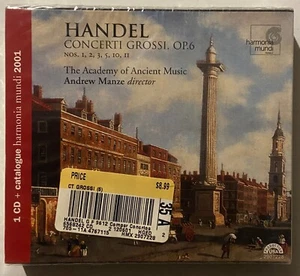 HANDEL - CONCERTI GROSSI OP.6 CD NEW SEALED MANZE - Picture 1 of 3