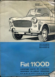 Fiat 1100D Bodywork carrozzeria carroceria official Spare Parts Catalogue 1963 - Picture 1 of 1
