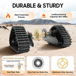 Buggy Go Kart Quad Wheel Karting UTV ATV Snow Sand Snowmobile Rear Axle Track! - Imagen 1 de 12