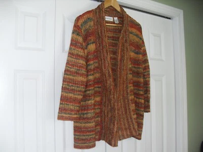 Cárdigan Alfred Dunner Frente Abierto Cuello en V Otoño Color Mujer Talla L Acogedor Cálido Foto 1 de 4