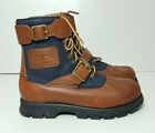 Polo Ralph Lauren Drax Tan/Newport Navy Leather/Suede Strapped/Lace-Up Men Boots