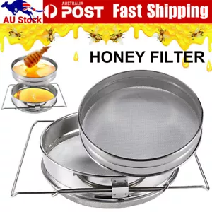 Honey Strainer Filter Stainless Steel Double Sieve Beekeeping Equipment Kit AU - Picture 1 of 12