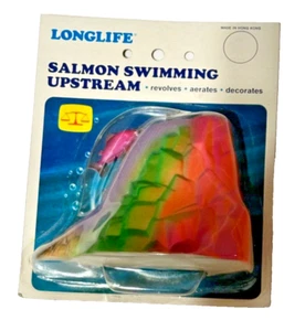 DE COLECCIÓN 1960 STERNCO LONGLIFE ACUARIO SALMÓN NATACIÓN AGUAS ARRIBA BURBUJEADOR NUEVO - Imagen 1 de 3