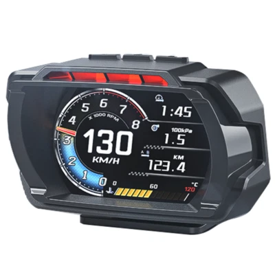 Digital HUD Gauge Car Head Up Display OBD2 Speedometer Smart RPM Alarm Light - Image 1 of 4