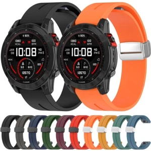 Quick Fit Magnetic Silicone Band Strap For Garmin Fenix 7 7X 3 3HR 5 5X 6 6X Pro - Picture 1 of 115