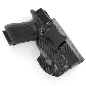 IWB Kydex Holster for Handguns with a OLIGHT BALDR S - Black Carbon Fiber - Picture 1 of 3