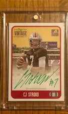 2021 CJ STROUD ONYX VINTAGE COLLEGE FOOTBALL GREEN INK AUTO RC /50!!
