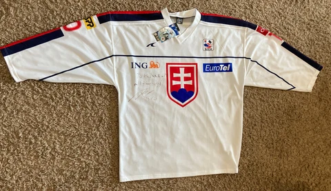 Autographed SZL’H Marian Gaborik Slovakia Sportswear Hockey Jersey Atak 10 NHL Cover