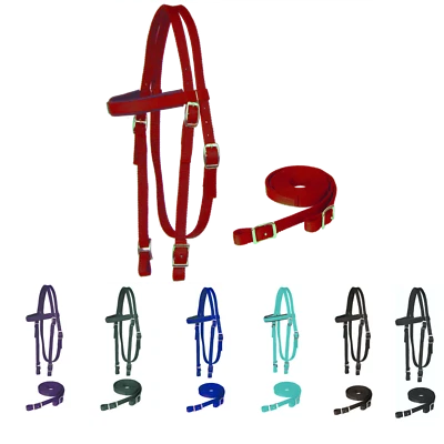 Majestic Ally Nylon Acolchado Diadema con Riendas para Caballos Foto 1 de 4