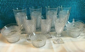 VINTAGE ~ WESTMORELAND HOBNAIL DRINK WEAR ~ CLEAR ~ CHOOSE 1 or ALL ~ 1+ SHIP    - Picture 1 of 21