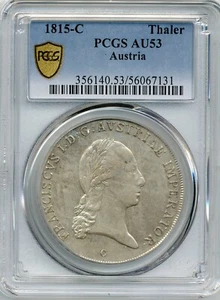 1815-C Austria Thaler, Ferdinand I - About Uncirculated, PCGS AU 53 - Picture 1 of 3