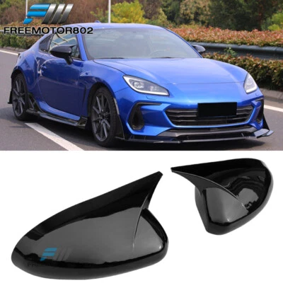 Se adapta a 22-25 Subaru BRZ y Toyota GR86 JDM estilo negro brillante 2 piezas cubiertas de espejo ABS Foto 1 de 4