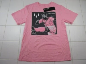 Messi Collection T-Shirt Pink Youth Top Soccer Futbol Size Large 14/16 - Picture 1 of 3