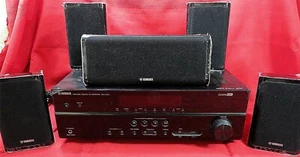 YAMAHA RX-V377 5.1 CHANNEL 260W AV RECEIVER DTS-HD HDMI W/5 SPEAKERS *WORKS!* - Picture 1 of 11