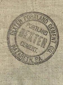 DEXTER PORTLAND CEMENT COMPANY NAZARETH PA CANVAS CLOTH BAG SACK - Picture 1 of 8