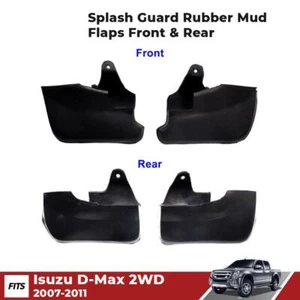 Mud Splash Guard Rubber Set 4 Fits Isuzu D-MAX Holden 4WD Pickup 2007-11 EBEZ - Picture 1 of 7