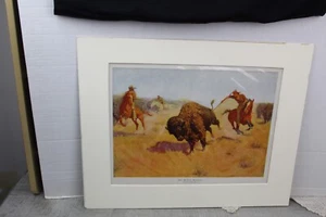 "The Buffalo Runners" Western Frederick Remington Reprint - Picture 1 of 11