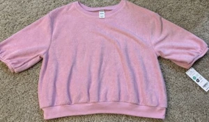 CARTER'S Kids Girls Size 14 Pink 1/2 Sleeved Terry Cloth Shirt NWT - Picture 1 of 5