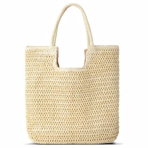 Straw Beach Bags for Women - Summer Woven Tote Bag Shoulder Handbags, Large B... - Picture 1 of 7