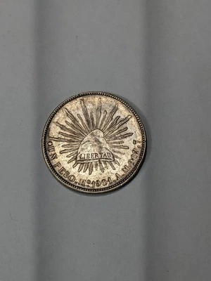 1901 Lun AM México Plata 1 Peso ¡BONITA PIEZA! Foto 1 de 4