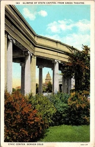 Sguardo di CAPITALE DI STATO dal teatro greco CENTRO CIVICO Denver, CO cartolina - Foto 1 di 2