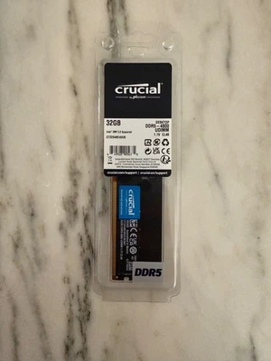 Memoria Crucial 32GB (1 x 32GB) PC5-38400 (DDR5-4800) (CT32G48C40U5) Foto 1 de 4