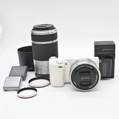 [Near Mint] Sony Alpha a NEX-5R Black 16-50mm 55-210mm JAPAN - Image 1 of 4