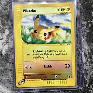 Pikachu 124/165 Reverse Holo Expedition E-SERIES Vintage Pokemon 2002 Rare - Picture 1 of 13