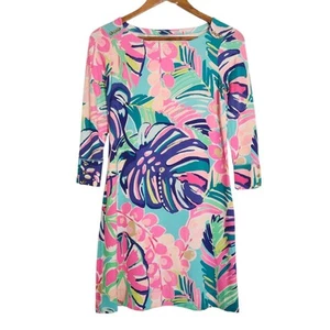 Lilly Pulitzer Dress Size XS UPF 50 Sophie Colorful Tropical Print Stretch Mini - Picture 1 of 12