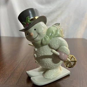 Lenox Classics- Snowy Skier Snowman Figure Collectible - Picture 1 of 10