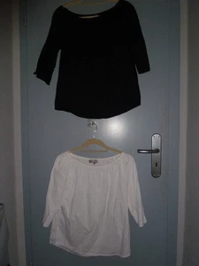 2 Damenblusen von THOM in Gr.36, schwarz  und weiß, sehr gut - Bild 1 von 2